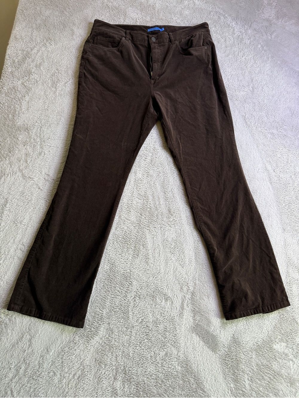 Women’s Brown Corduroy Velvet Straight-Leg Pants 14